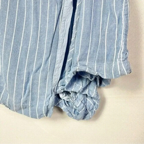 Lulu's At The Seashore Light Blue Wrap Romper XS - Picture 4 of 5